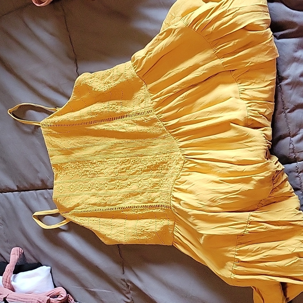 Yellow tank top dress